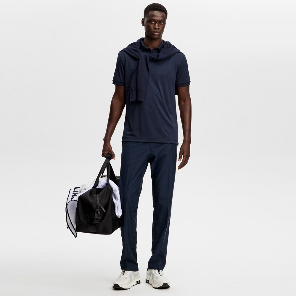 J.Lindeberg Golf Shirt - KV Print Regular Fit - JL Navy AW26