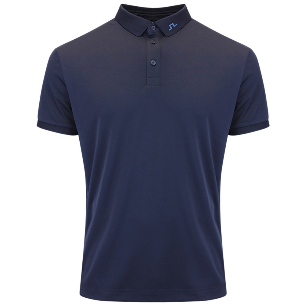 J.Lindeberg Golf Shirt - KV Print Regular Fit - JL Navy AW26