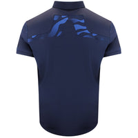 J.Lindeberg Golf Shirt - KV Print Regular Fit - JL Navy AW26