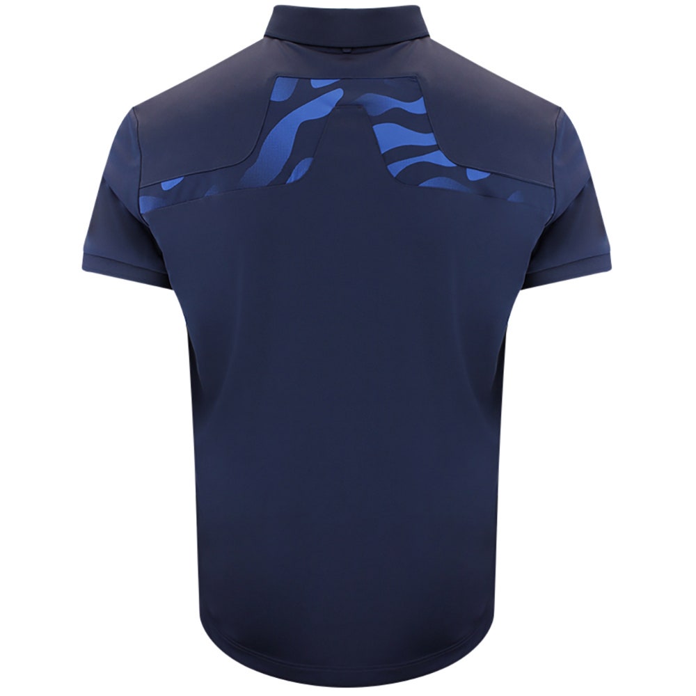 J.Lindeberg Golf Shirt - KV Print Regular Fit - JL Navy AW26