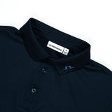 J.Lindeberg Golf Shirt - KV Print Regular Fit - JL Navy AW26
