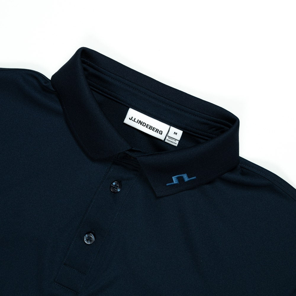 J.Lindeberg Golf Shirt - KV Print Regular Fit - JL Navy AW26
