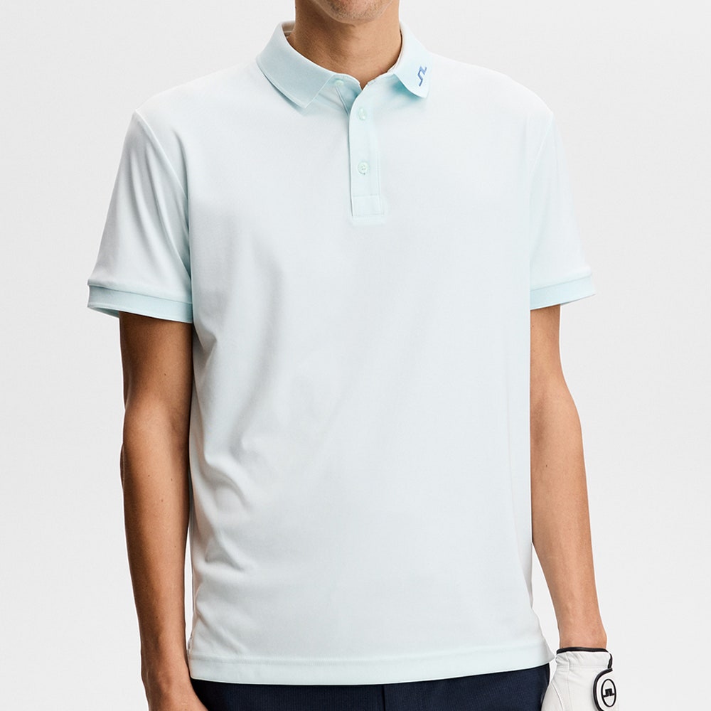 J.Lindeberg Golf Shirt - KV Print Regular Fit - Skylight SS26