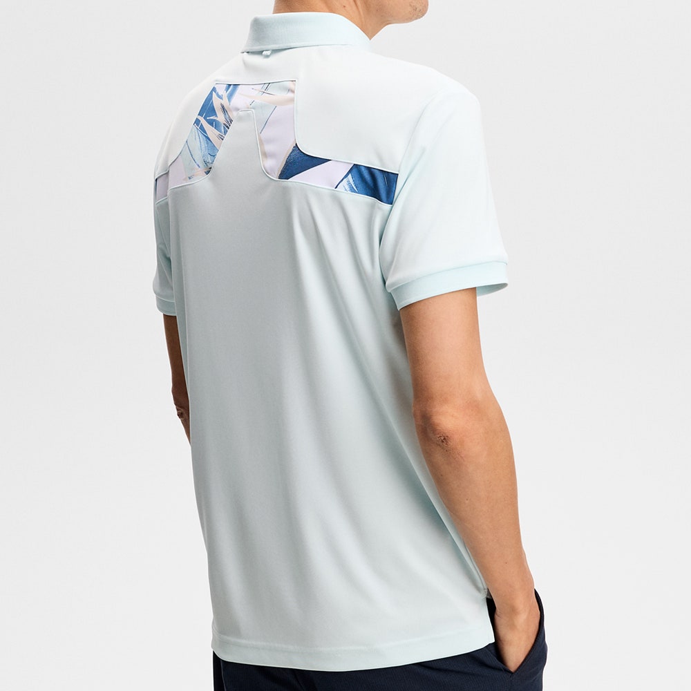 J.Lindeberg Golf Shirt - KV Print Regular Fit - Skylight SS26