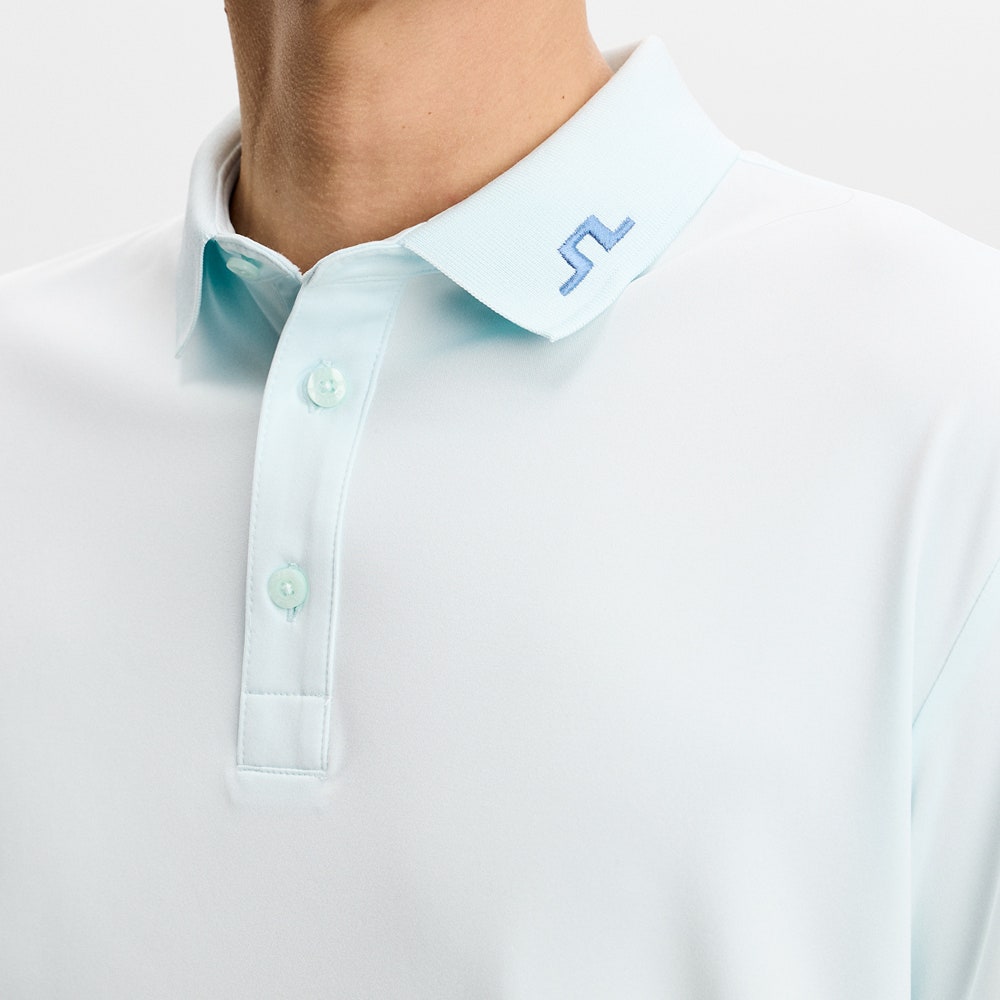 J.Lindeberg Golf Shirt - KV Print Regular Fit - Skylight SS26