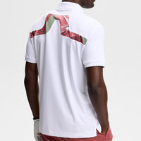 J.Lindeberg Golf Shirt - KV Print Regular Fit - White SS26
