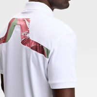 J.Lindeberg Golf Shirt - KV Print Regular Fit - White SS26