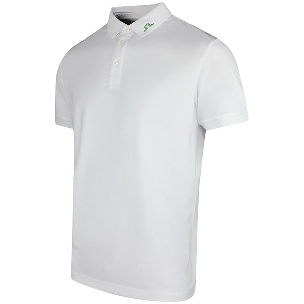 J.Lindeberg Golf Shirt - KV Print Regular Fit - White SS26