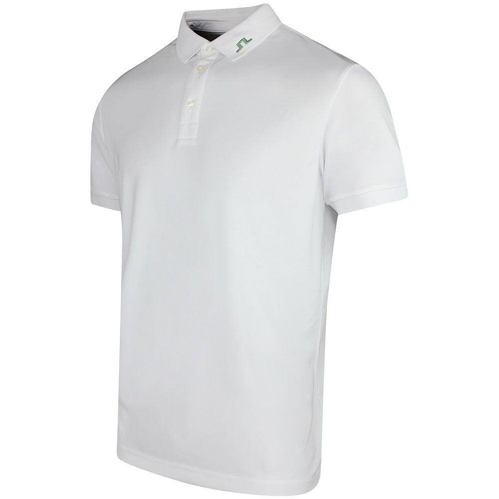 J.Lindeberg Golf Shirt - KV Print Regular Fit - White SS26