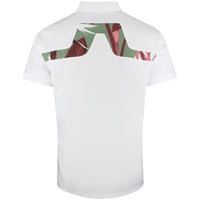 J.Lindeberg Golf Shirt - KV Print Regular Fit - White SS26