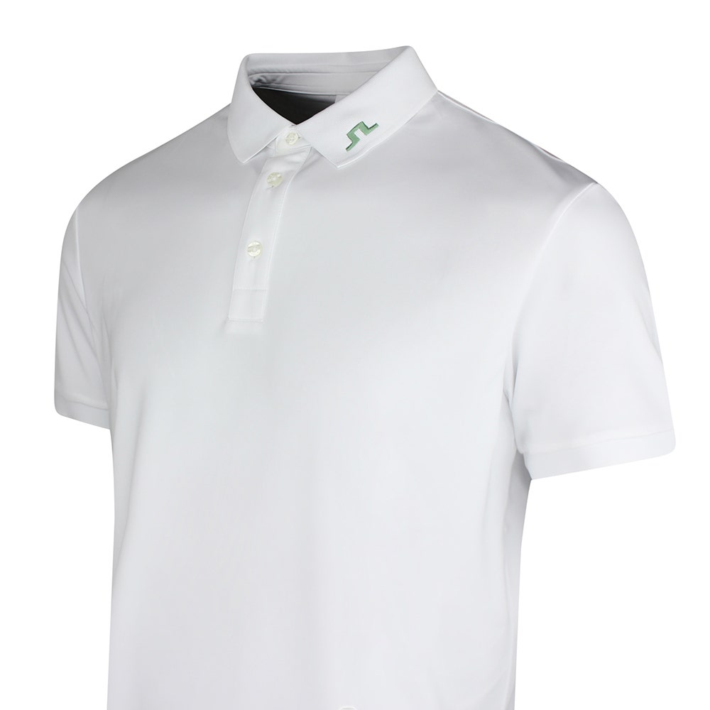 J.Lindeberg Golf Shirt - KV Print Regular Fit - White SS26