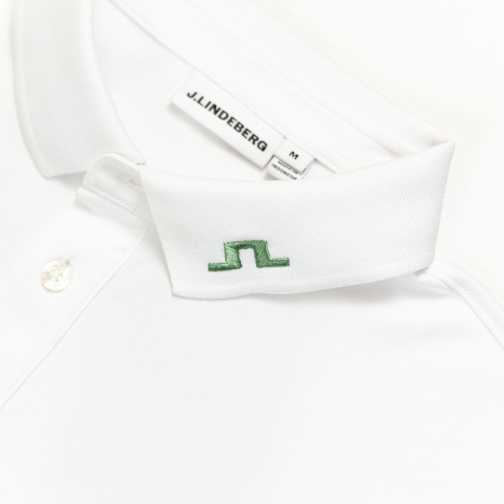 J.Lindeberg Golf Shirt - KV Print Regular Fit - White SS26