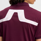 J.Lindeberg Golf Shirt - KV Print Regular Fit - Winetasting AW26