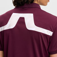 J.Lindeberg Golf Shirt - KV Print Regular Fit - Winetasting AW26