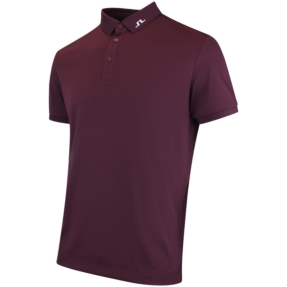 J.Lindeberg Golf Shirt - KV Print Regular Fit - Winetasting AW26