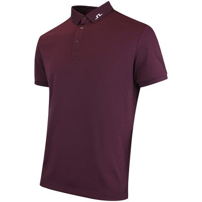 J.Lindeberg Golf Shirt - KV Print Regular Fit - Winetasting AW26