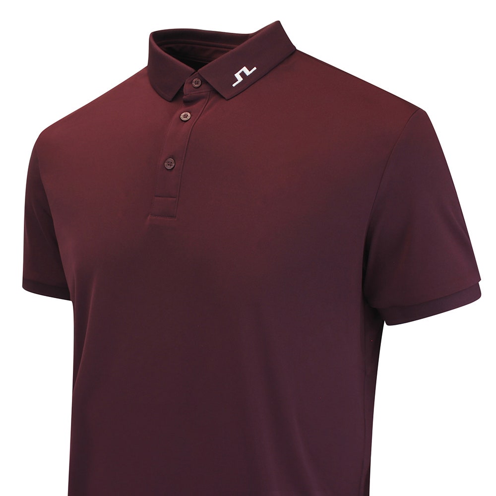 J.Lindeberg Golf Shirt - KV Print Regular Fit - Winetasting AW26