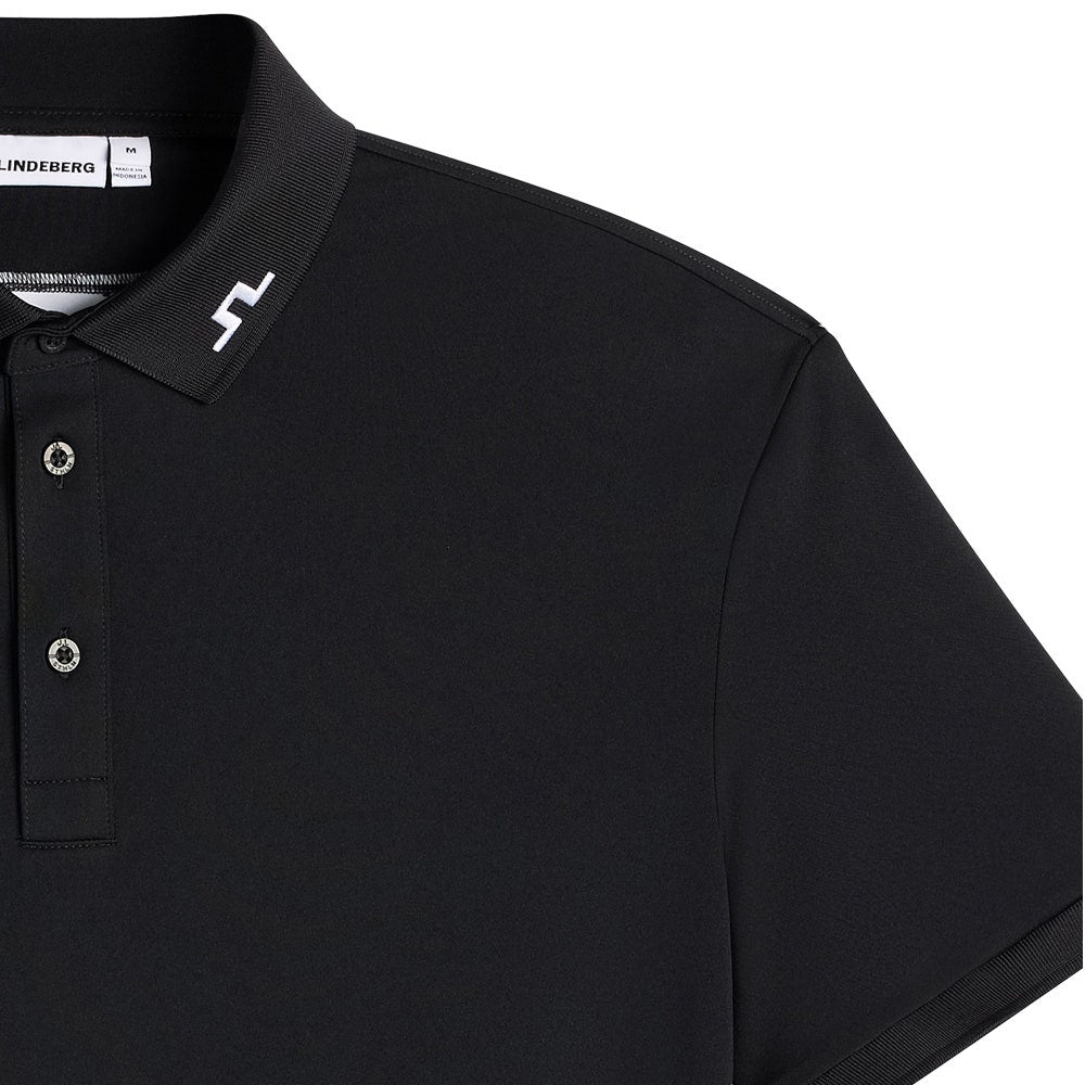 J.Lindeberg Golf Shirt - KV Regular Fit - Black AW26