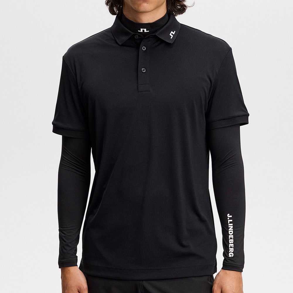 J.Lindeberg Golf Shirt - KV Regular Fit - Black AW26