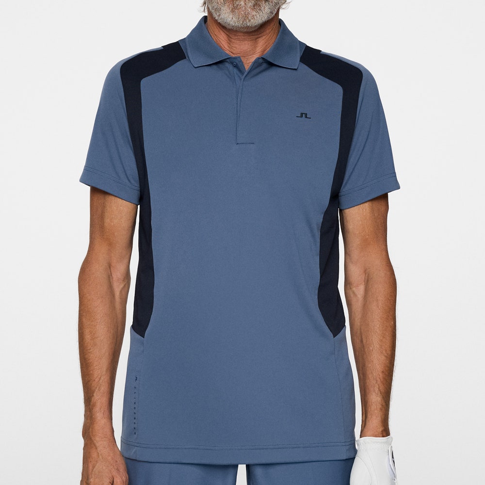 J.Lindeberg Golf Shirt - Legacy Regular Fit - Vintage Indigo AW25