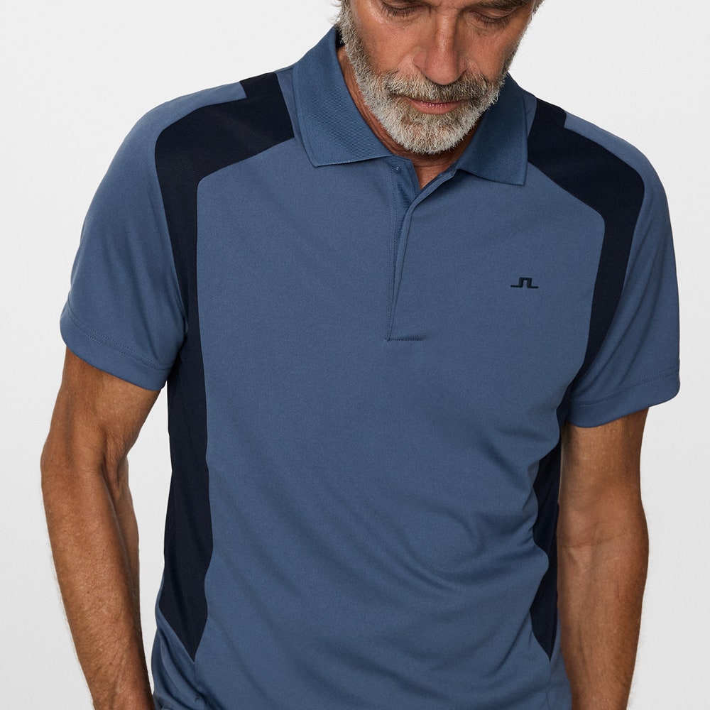 J.Lindeberg Golf Shirt - Legacy Regular Fit - Vintage Indigo AW25