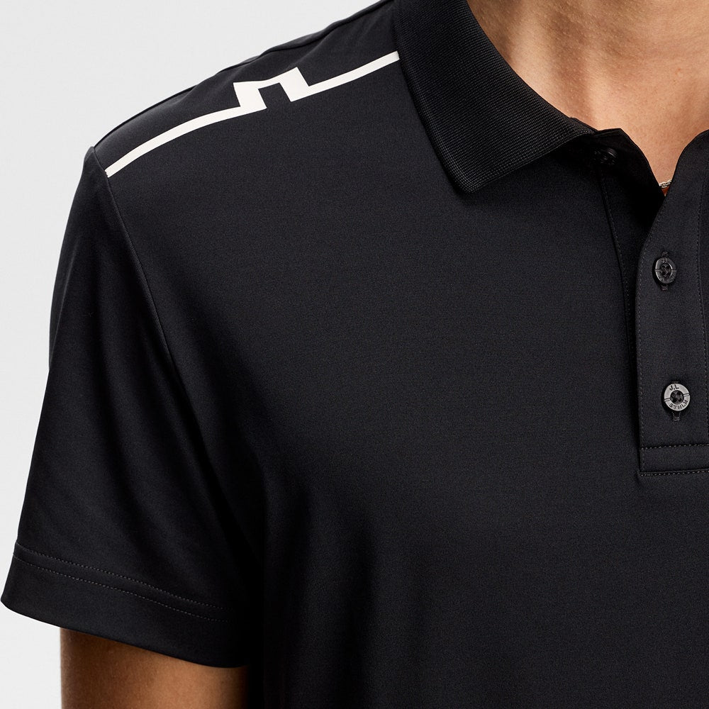J.Lindeberg Golf Shirt - Lionel Regular Fit - Black AW26