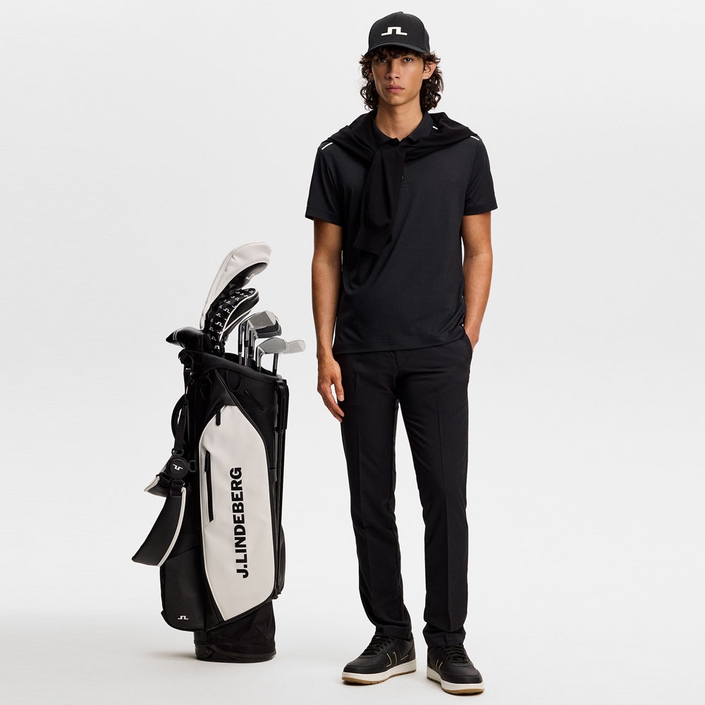 J.Lindeberg Golf Shirt - Lionel Regular Fit - Black AW26