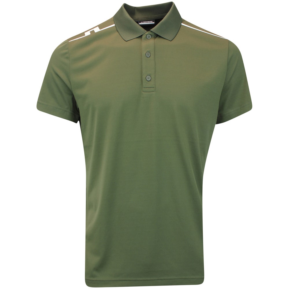 J.Lindeberg Golf Shirt - Lionel Regular Fit - Forest Green AW25