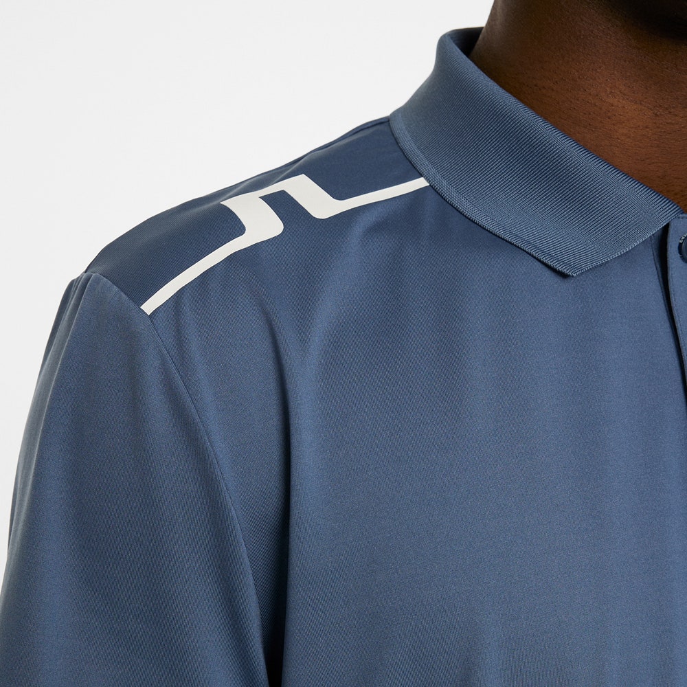 J.Lindeberg Golf Shirt - Lionel Regular Fit - Vintage Indigo AW25