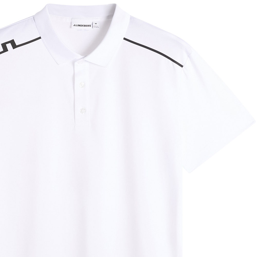 J.Lindeberg Golf Shirt - Lionel Regular Fit - White AW26