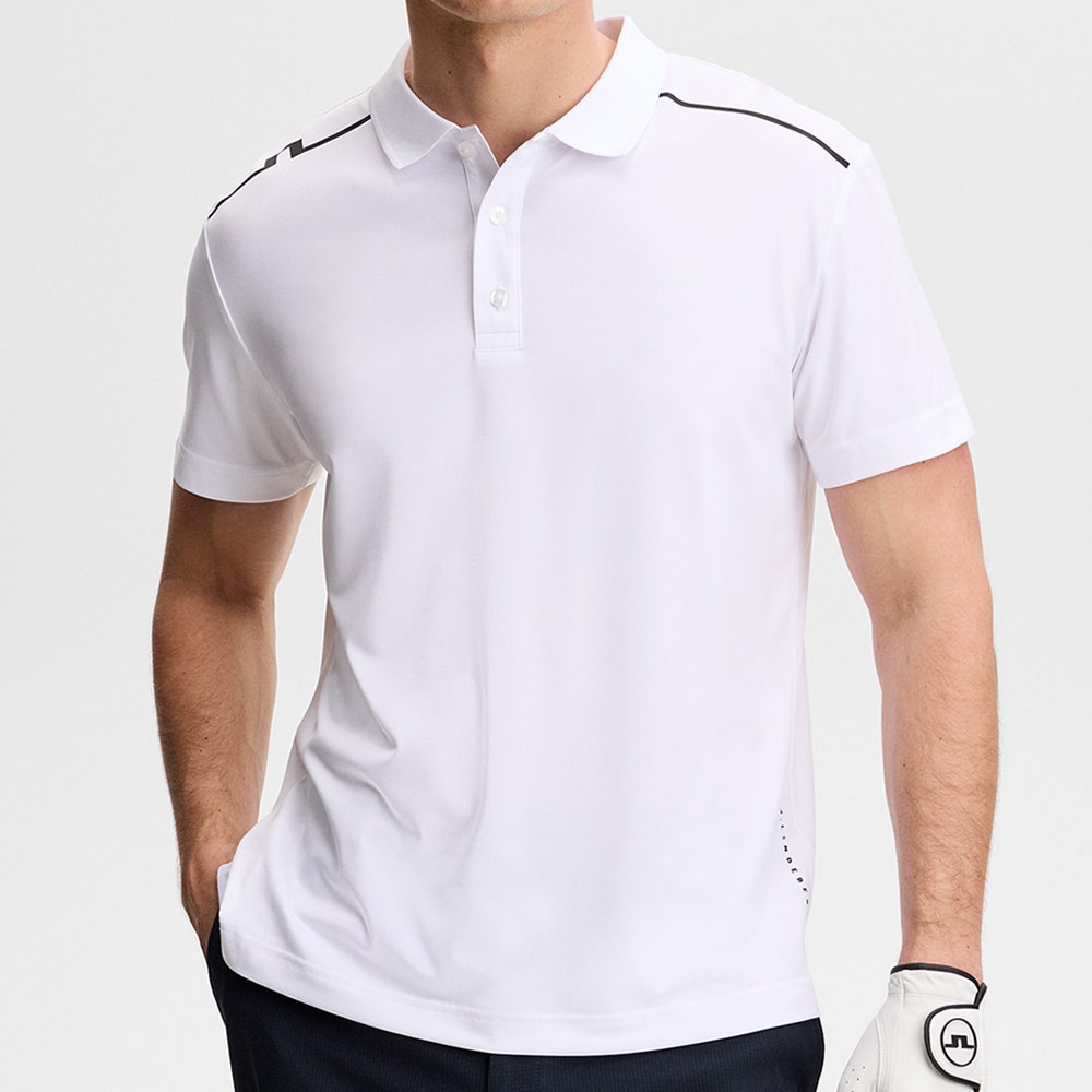 J.Lindeberg Golf Shirt - Lionel Regular Fit - White AW26