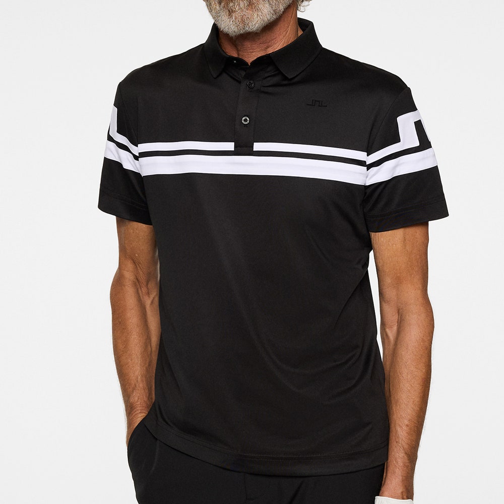 J.Lindeberg Golf Shirt - Mads Regular Fit - Black PS26