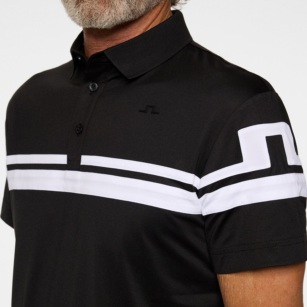 J.Lindeberg Golf Shirt - Mads Regular Fit - Black PS26