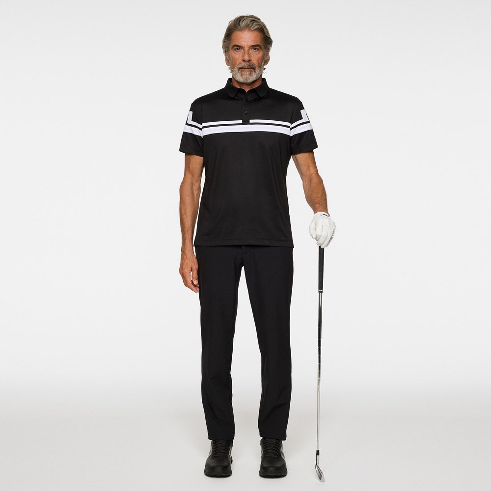J.Lindeberg Golf Shirt - Mads Regular Fit - Black PS26
