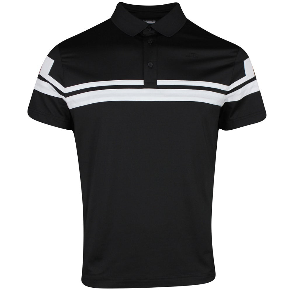 J.Lindeberg Golf Shirt - Mads Regular Fit - Black PS26