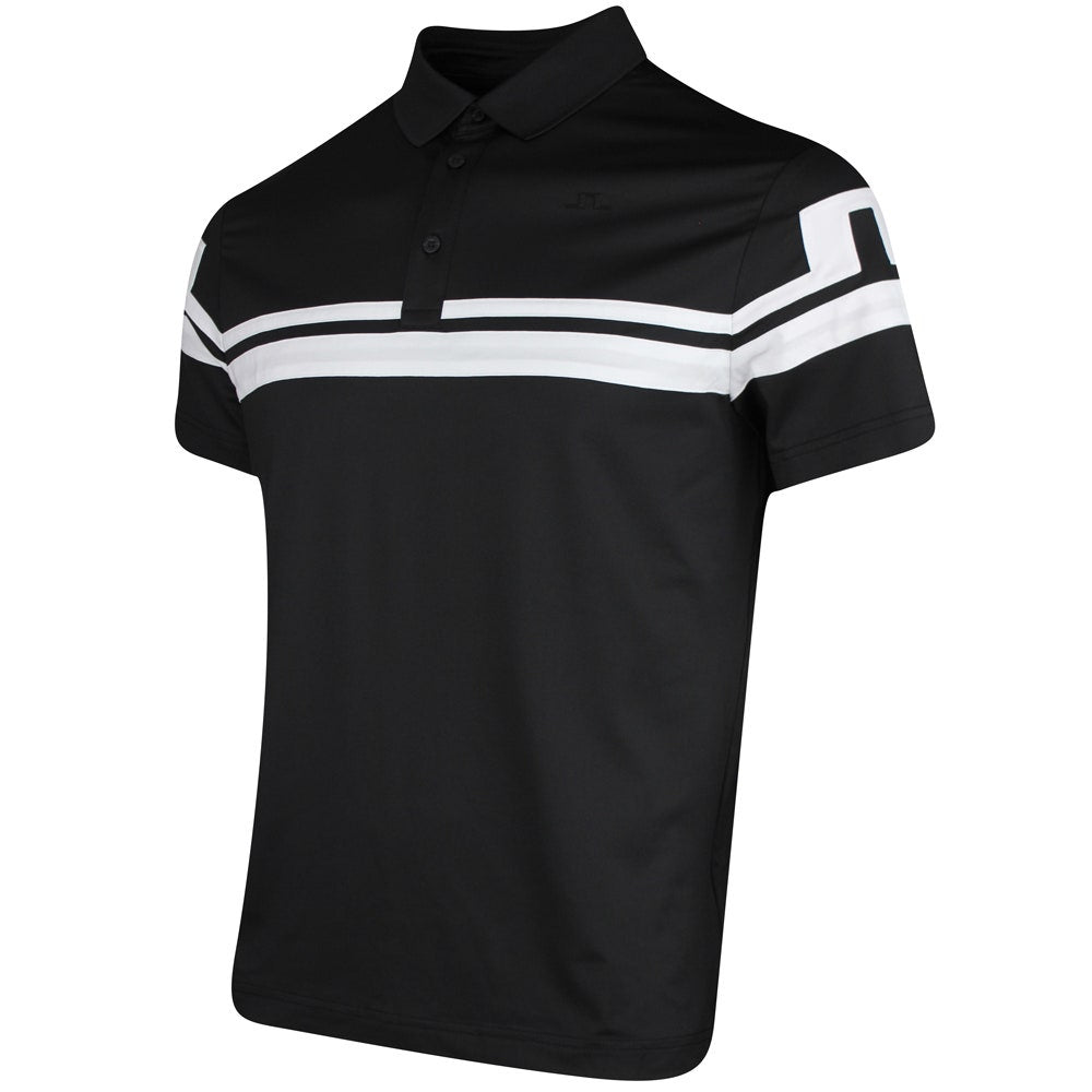 J.Lindeberg Golf Shirt - Mads Regular Fit - Black PS26