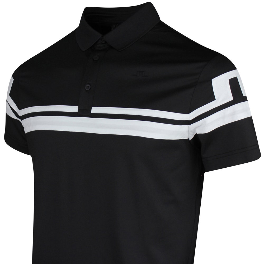 J.Lindeberg Golf Shirt - Mads Regular Fit - Black PS26