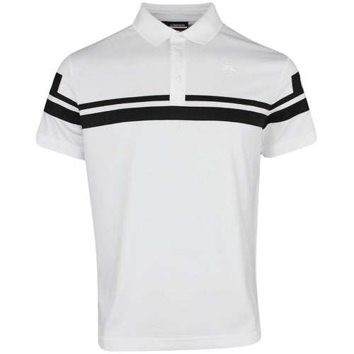 J.Lindeberg Golf Shirt - Mads Regular Fit - White PS26