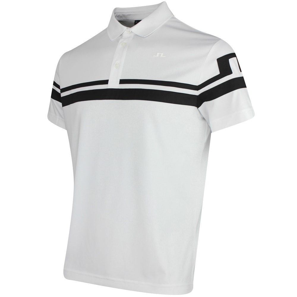 J.Lindeberg Golf Shirt - Mads Regular Fit - White PS26