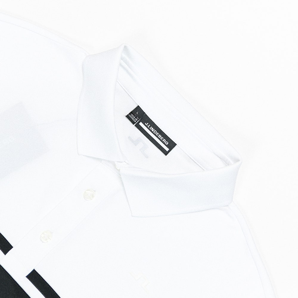 J.Lindeberg Golf Shirt - Mads Regular Fit - White PS26