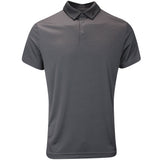 J.Lindeberg Golf Shirt - Marvin Stripe Regular Fit - Asphalt AW25