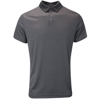 J.Lindeberg Golf Shirt - Marvin Stripe Regular Fit - Asphalt AW25