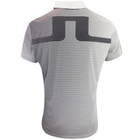 J.Lindeberg Golf Shirt - Marvin Stripe Regular Fit - Moonbeam AW25