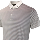 J.Lindeberg Golf Shirt - Marvin Stripe Regular Fit - Moonbeam AW25