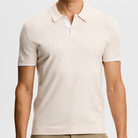 J.Lindeberg Golf Shirt - Matheo Knit Regular Fit - Moonbeam SH26