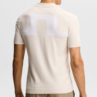 J.Lindeberg Golf Shirt - Matheo Knit Regular Fit - Moonbeam SH26