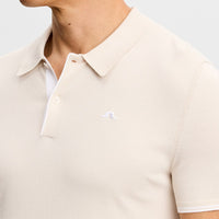 J.Lindeberg Golf Shirt - Matheo Knit Regular Fit - Moonbeam SH26