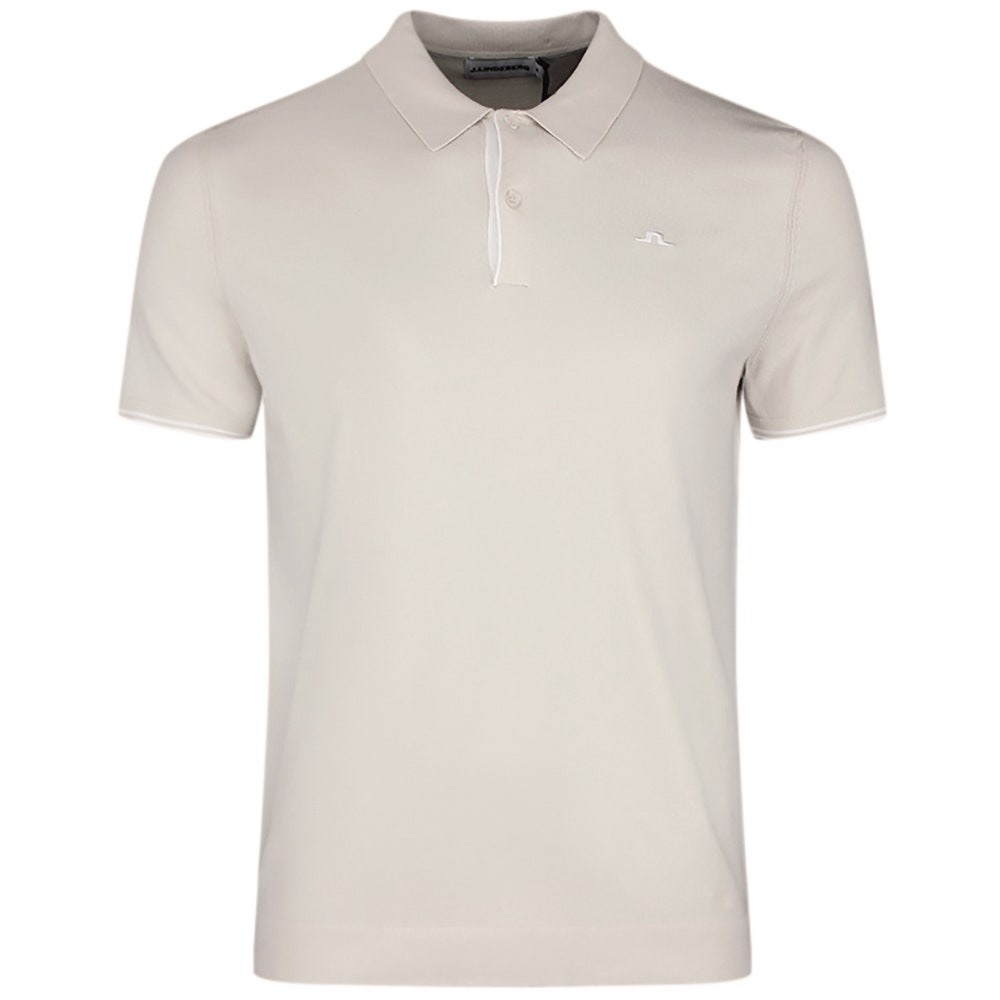 J.Lindeberg Golf Shirt - Matheo Knit Regular Fit - Moonbeam SH26