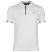 J.Lindeberg Golf Shirt - Matheo Knit Regular Fit - White SH26