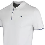 J.Lindeberg Golf Shirt - Matheo Knit Regular Fit - White SH26